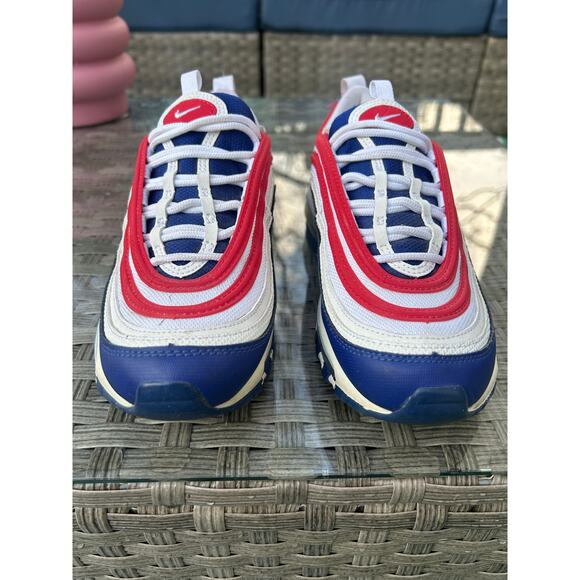 Nike Air Max 97 USA Red White Blue - Size 5.5Y / Women’s 7 - Picture 5 of 7